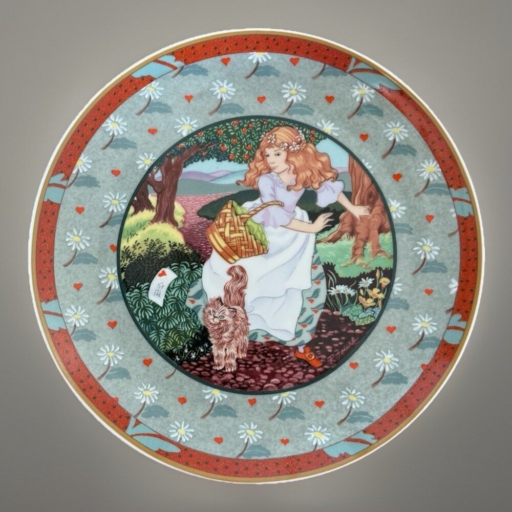 Villeroy & Boch Heinrich Germany‎ Once Upon A Rhyme- A Tisket, A Tasket - Cat